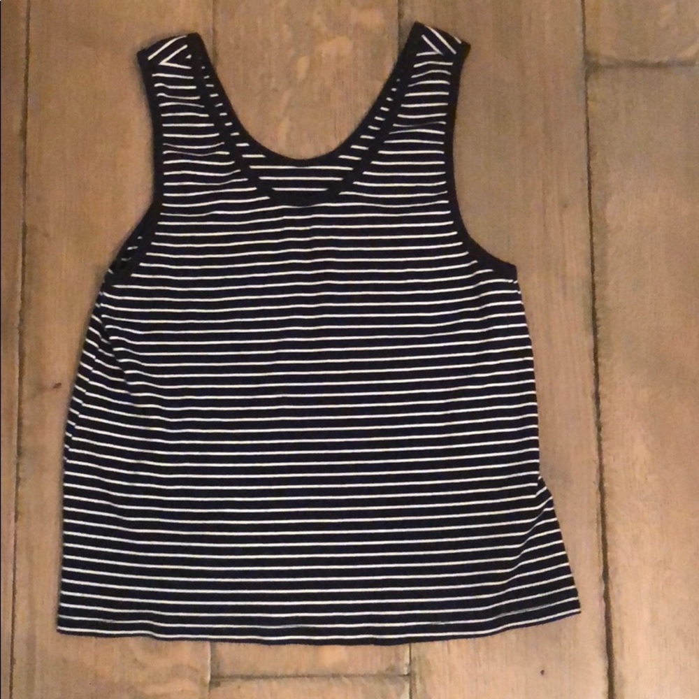 American Apparel Black&White Stripped Flowy Tank